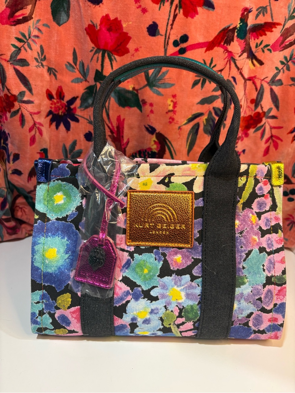 Kurt Geiger brand new. Moon Floral Canvas Tote Bag - Multicolor